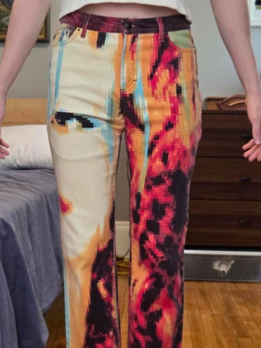 Rare Vintage SS01 Just Cavalli Women's Multi Jeans - Picture 4 of 9